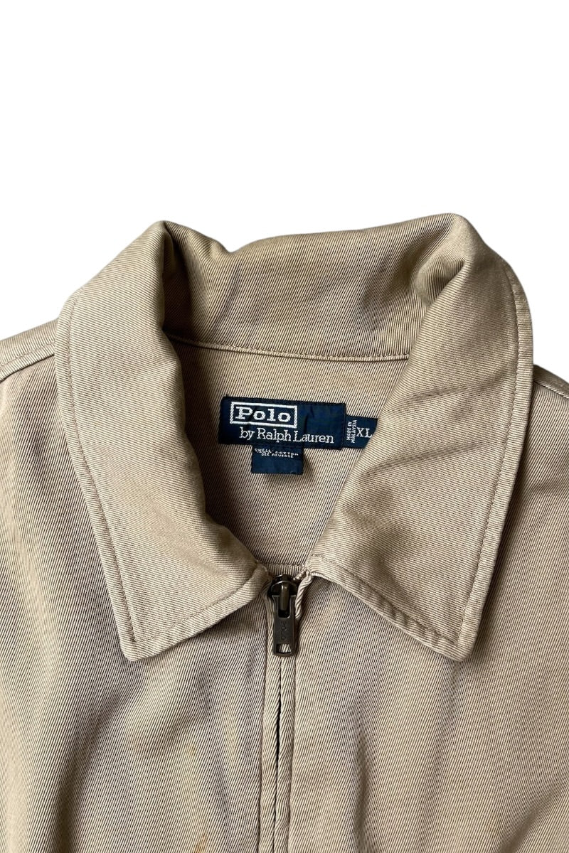 90'S ZIP HUNTING JACKET / BEIGE [SIZE: XL USED]