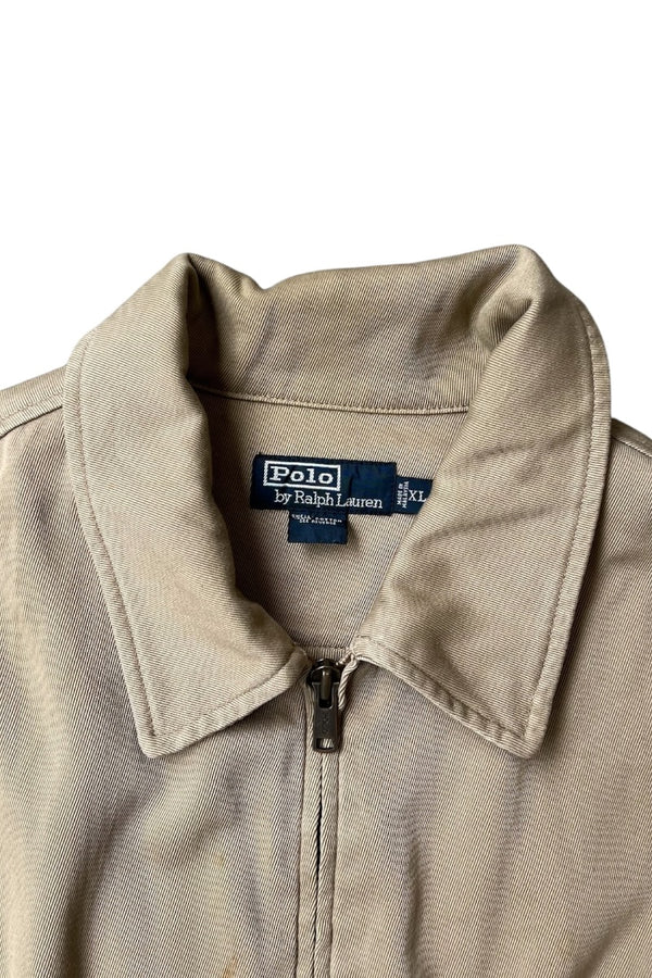 90'S ZIP HUNTING JACKET / BEIGE [SIZE: XL USED]