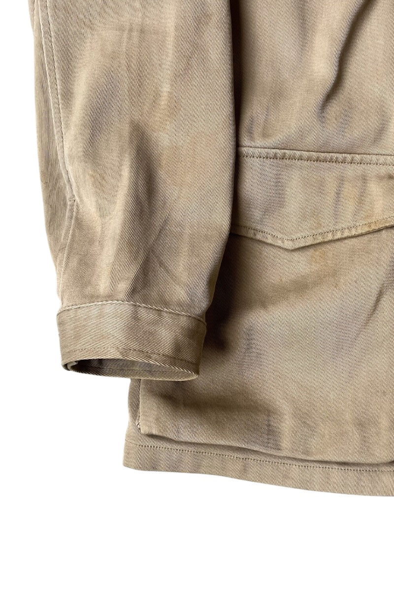 90'S ZIP HUNTING JACKET / BEIGE [SIZE: XL USED]
