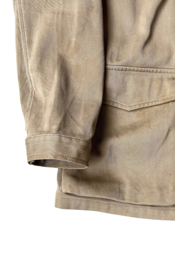 90'S ZIP HUNTING JACKET / BEIGE [SIZE: XL USED]