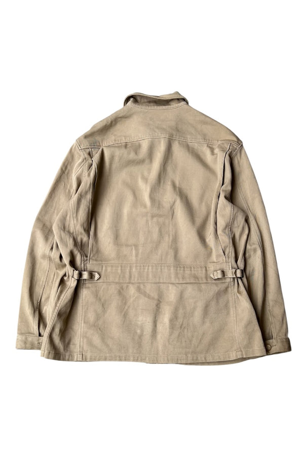 90'S ZIP HUNTING JACKET / BEIGE [SIZE: XL USED]
