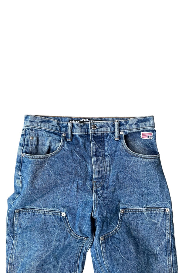 MADE IN USA DOUBLE KNEE DENIM PANTS / INDIGO [SIZE: 27 USED]