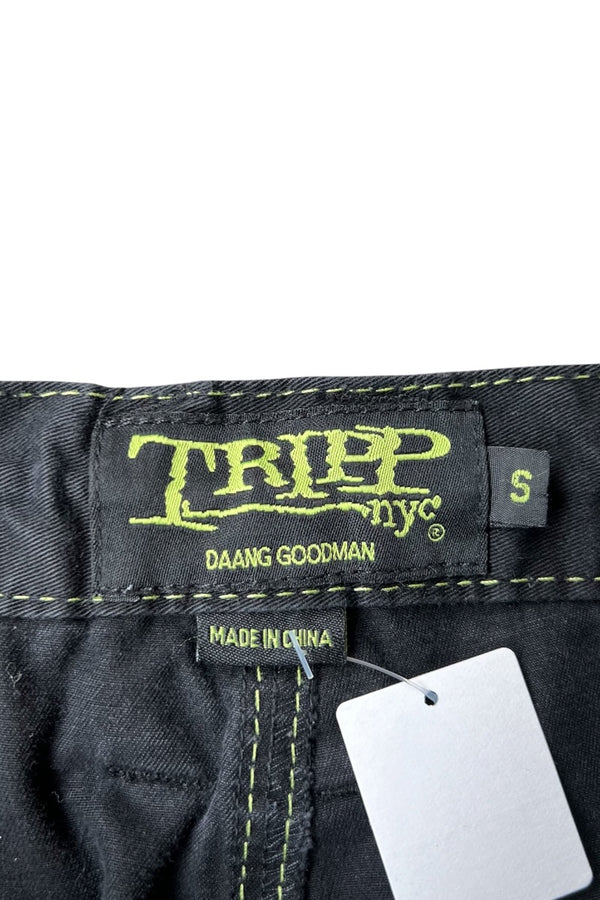 ZIP CARGO PANTS / BLACK [SIZE: S USED]