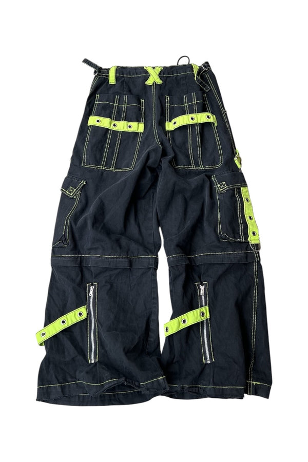 ZIP CARGO PANTS / BLACK [SIZE: S USED]