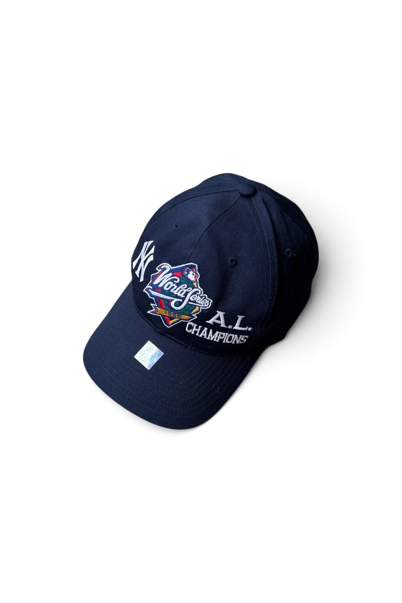 98'S NY YANKEES WORLD SERIES 6 PANEL CAP / NAVY [SIZE: ONE SIZE DEADSTOCK/NOS]