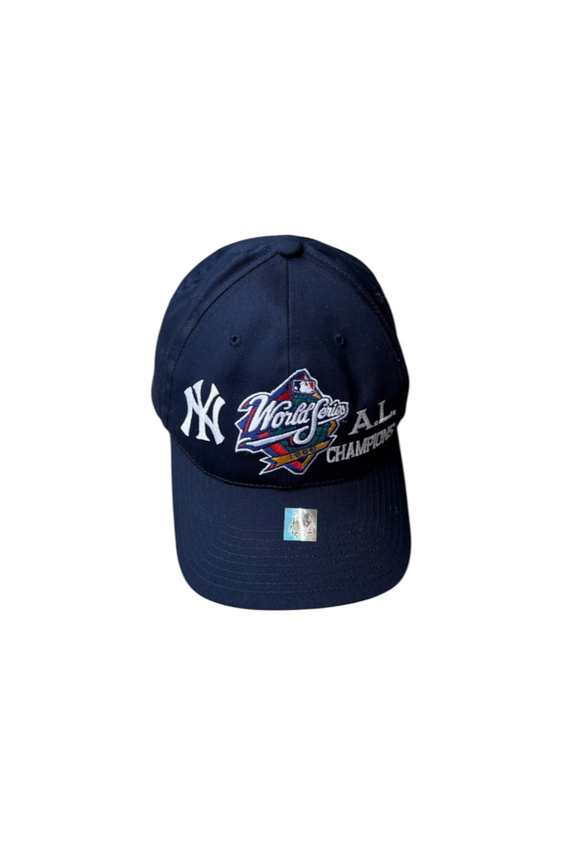 98'S NY YANKEES WORLD SERIES 6 PANEL CAP / NAVY [SIZE: ONE SIZE DEADSTOCK/NOS]