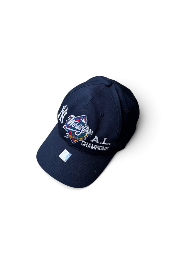 98'S NY YANKEES WORLD SERIES 6 PANEL CAP / NAVY [SIZE: ONE SIZE DEADSTOCK/NOS]