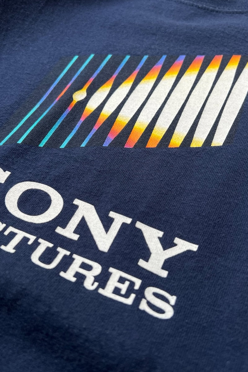 Y2K EARLY 00'S SONY PICTURE ADVERTISING T-SHIRT / NAVY [SIZE: M USED]