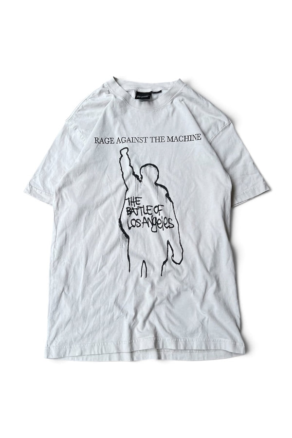 23'S RAGE AGAINST THE MACHINE THE BATTLE OF LOS ANGELES BAND T-SHIRT / BEIGE [SIZE: M USED]