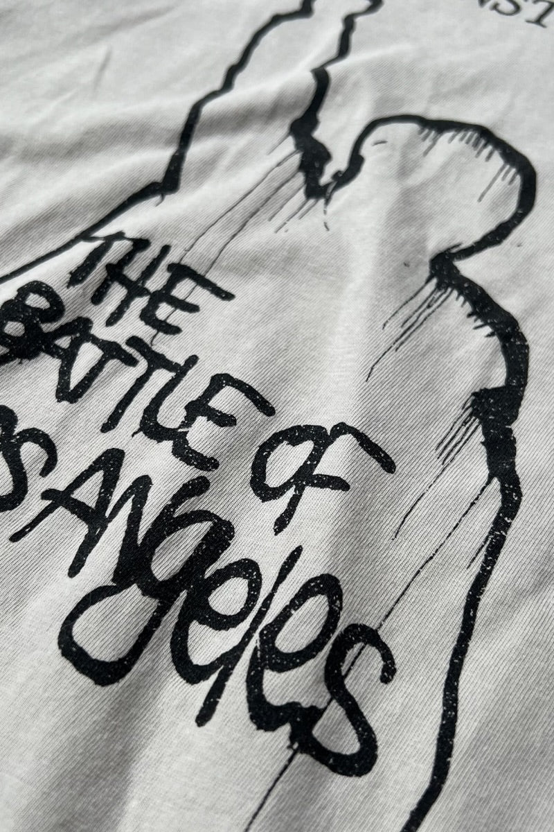 23'S RAGE AGAINST THE MACHINE THE BATTLE OF LOS ANGELES BAND T-SHIRT / BEIGE [SIZE: M USED]