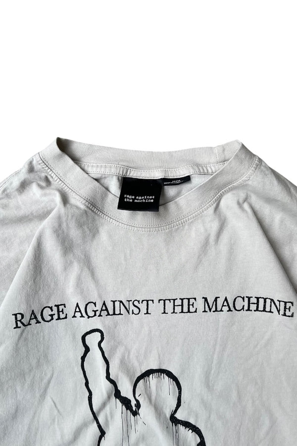 23'S RAGE AGAINST THE MACHINE THE BATTLE OF LOS ANGELES BAND T-SHIRT / BEIGE [SIZE: M USED]