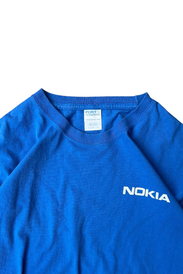 NOKIA ADVERTISING T-SHIRT / BLUE [SIZE: L USED]