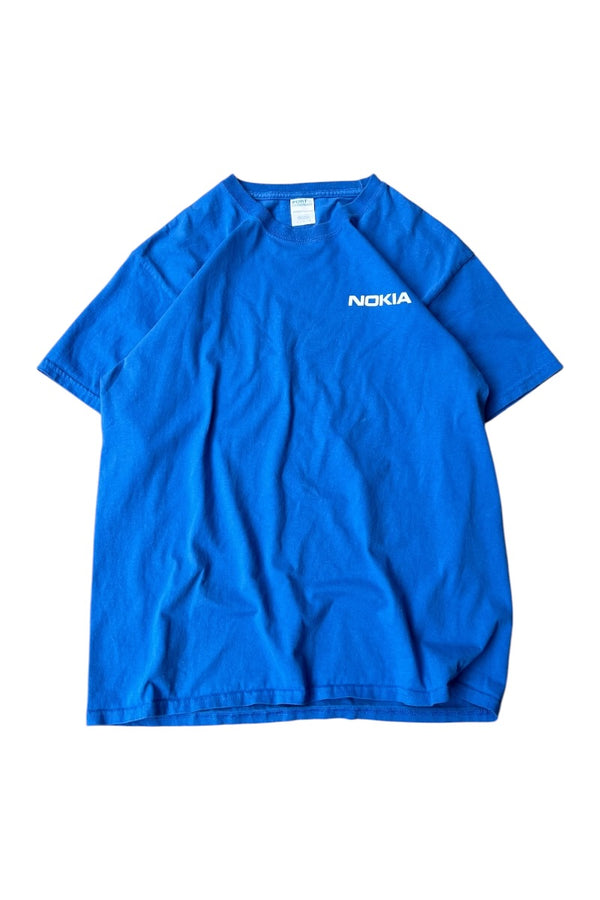 NOKIA ADVERTISING T-SHIRT / BLUE [SIZE: L USED]