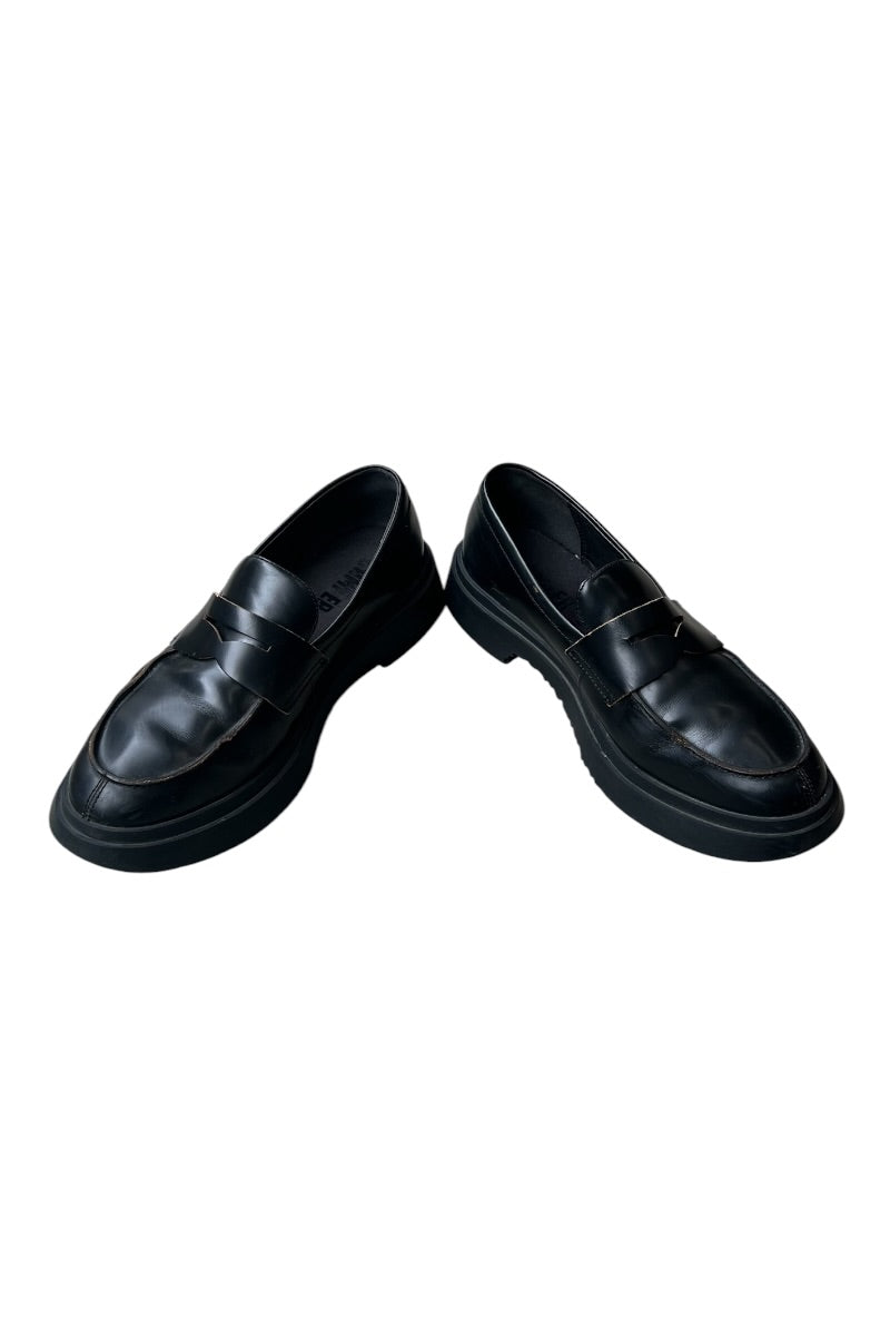 MADE IN ITALY DIAMANTE LEATHER LOAFERS / BLACK [SIZE: US9 (27cm 상당) USED]