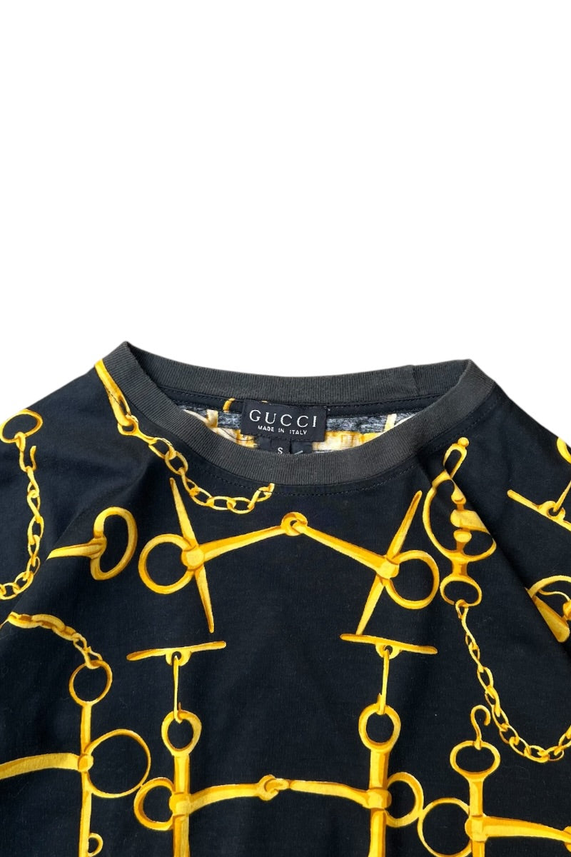 MADE IN ITALY 94-04'S HOUSEBIT GRAPHIC T-SHIRT TOM FORD ERA / BLACK [SIZE: S USED]
