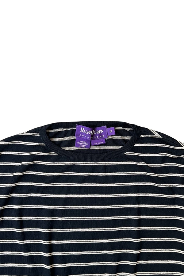 MADE IN ITALY PURPLE LABEL L/S SILK KNIT SWEATER / BLACK [SIZE: M USED]