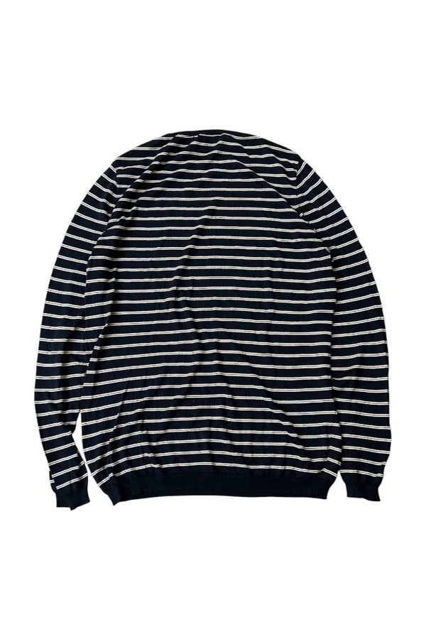 MADE IN ITALY PURPLE LABEL L/S SILK KNIT SWEATER / BLACK [SIZE: M USED]