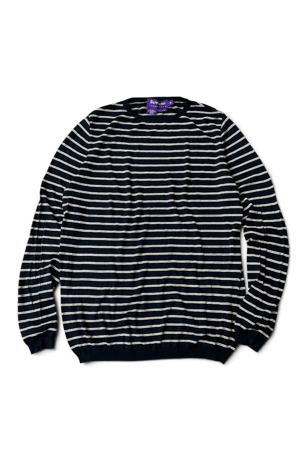 MADE IN ITALY PURPLE LABEL L/S SILK KNIT SWEATER / BLACK [SIZE: M USED]