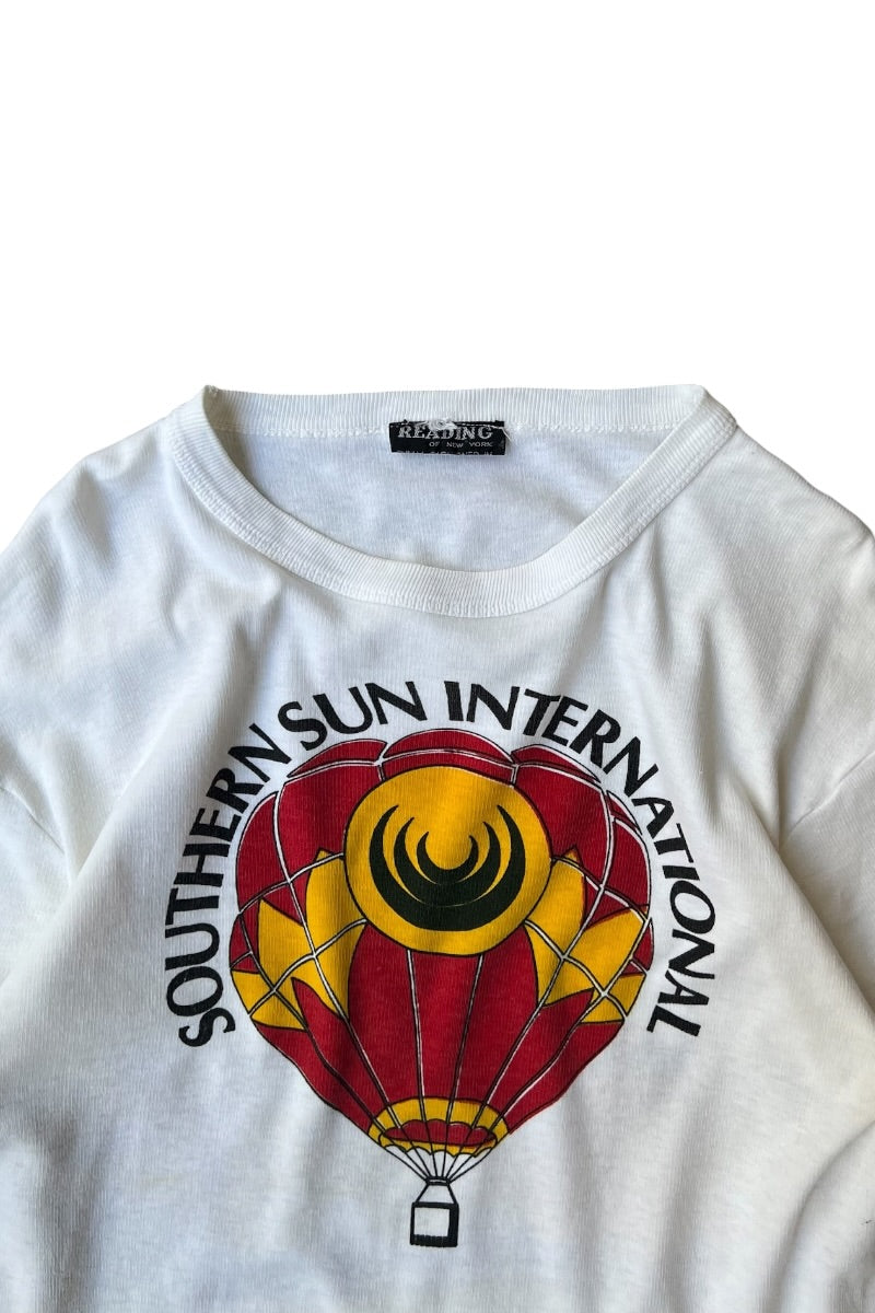 70'S SOUTHERN SUN INTERNATIONAL T-SHIRT / WHITE [SIZE: XL USED]