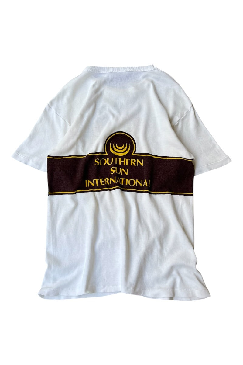 70'S SOUTHERN SUN INTERNATIONAL T-SHIRT / WHITE [SIZE: XL USED]