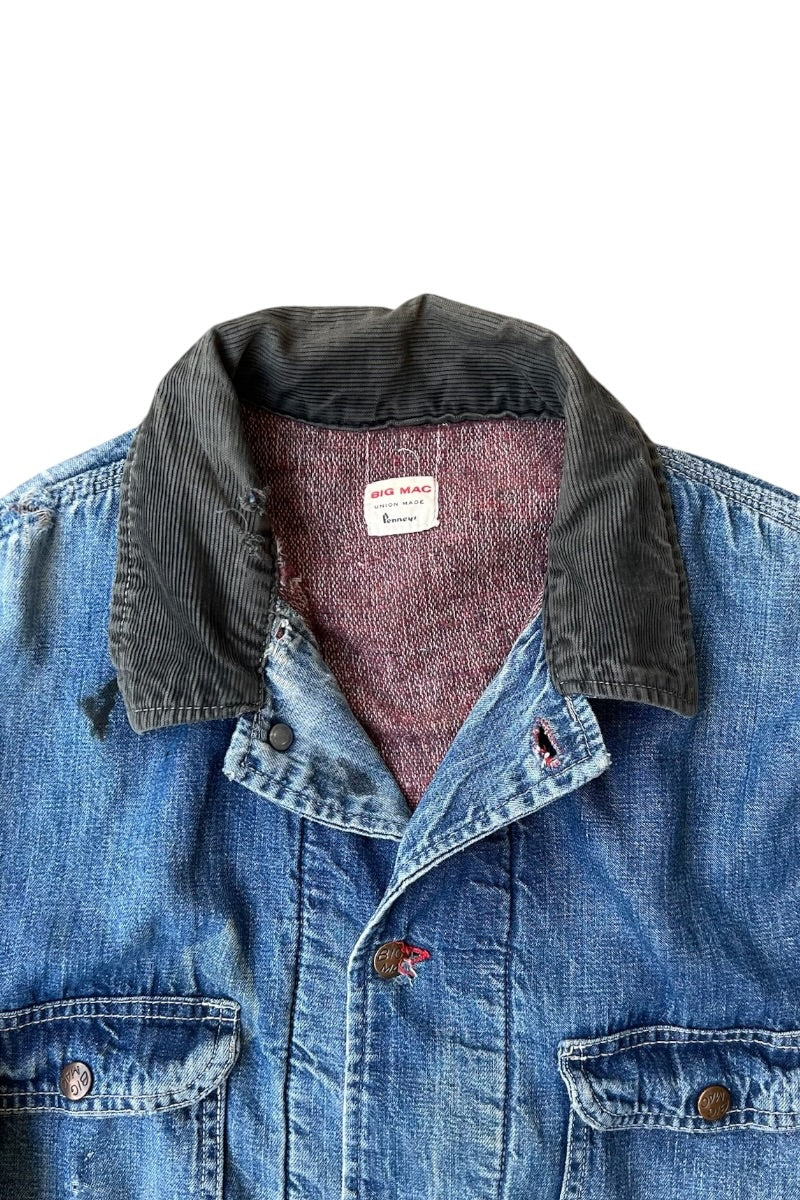 MADE IN USA 60'S DENIM COVERALL / INDIGO [SIZE: L USED]
