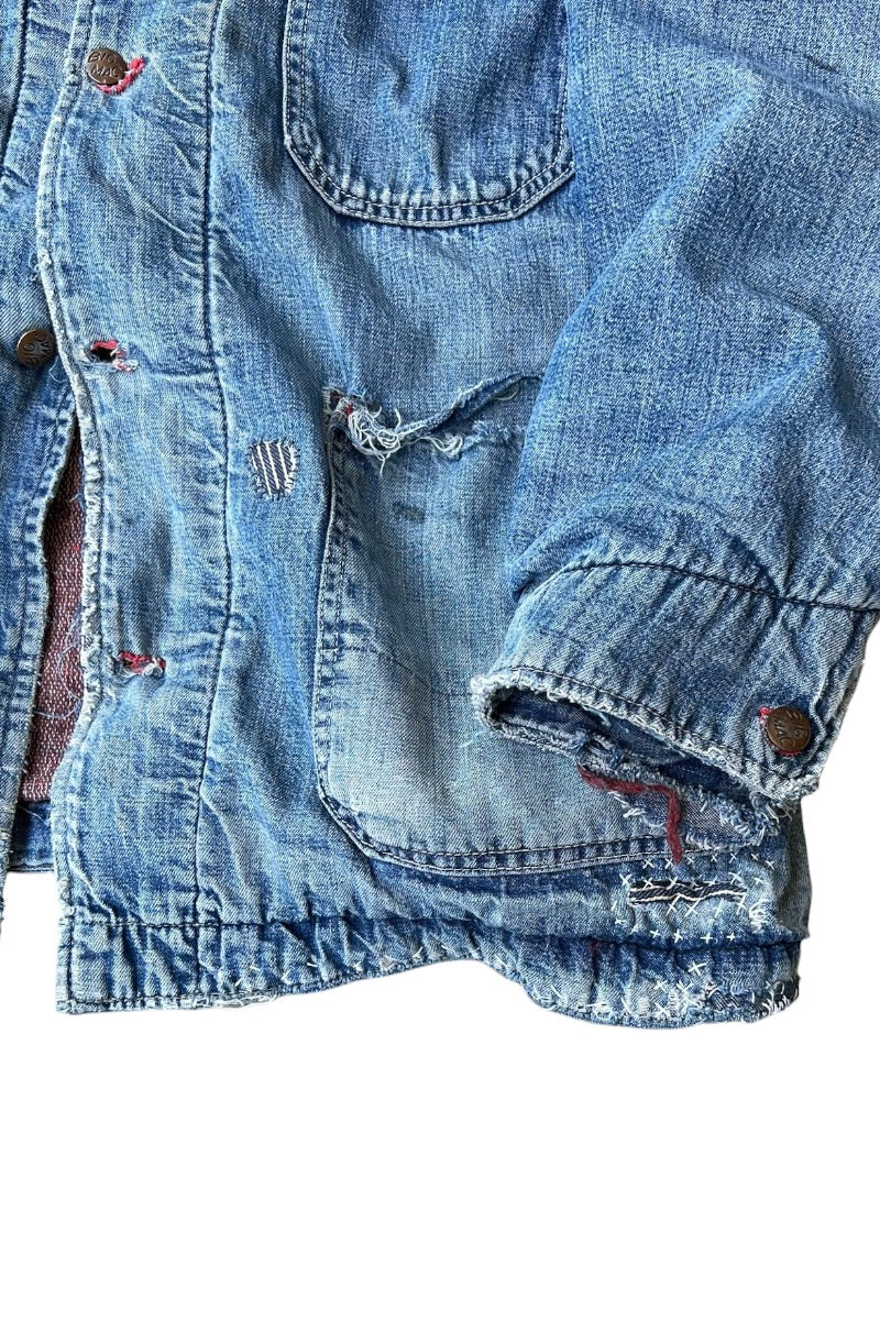 MADE IN USA 60'S DENIM COVERALL / INDIGO [SIZE: L USED]