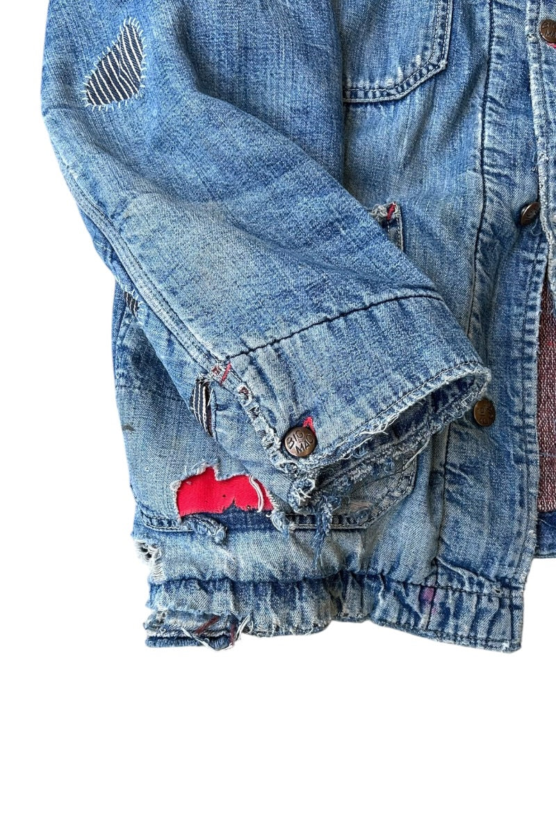 MADE IN USA 60'S DENIM COVERALL / INDIGO [SIZE: L USED]