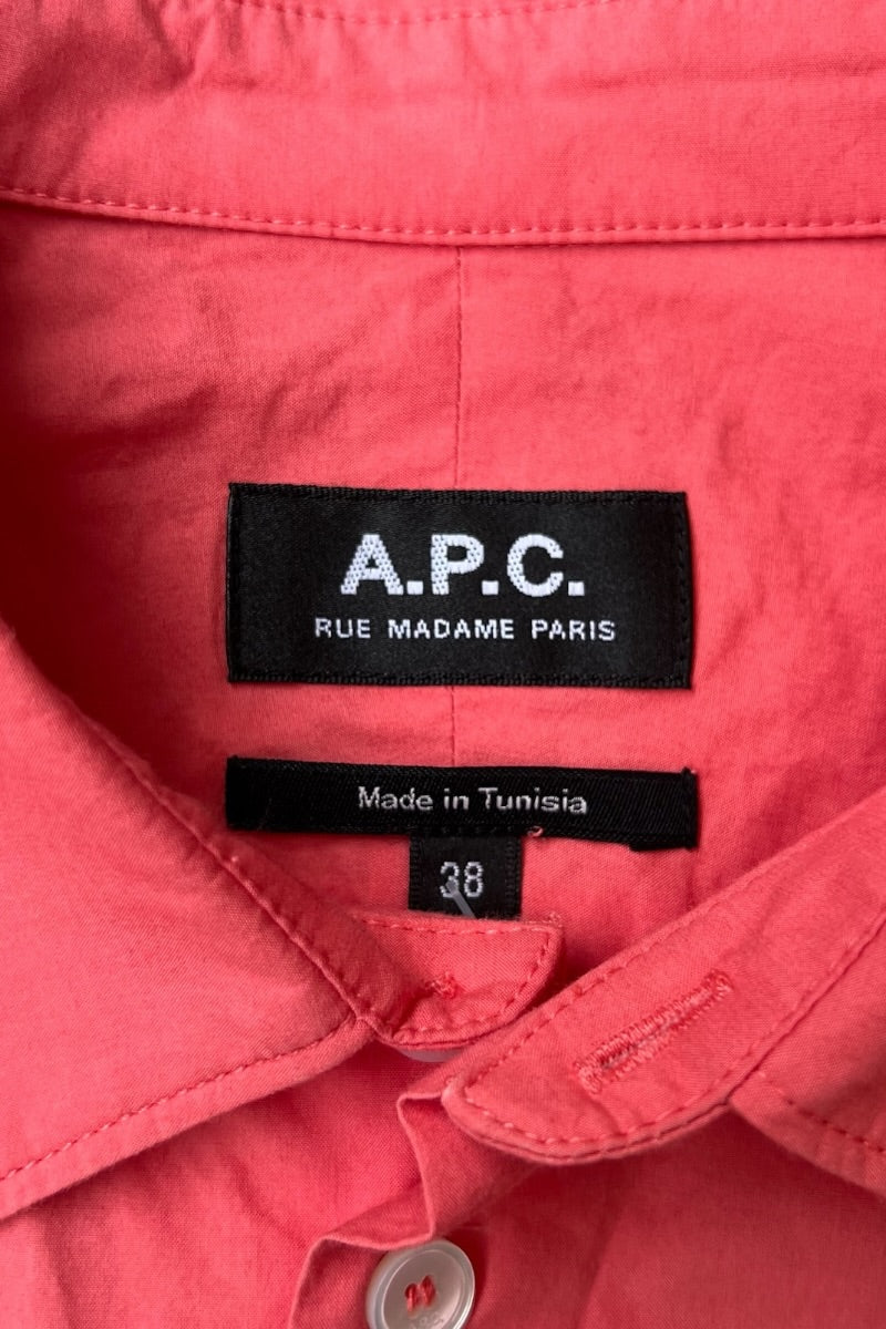 L/S CROPPED SHIRT / PINK [SIZE: 38 USED]