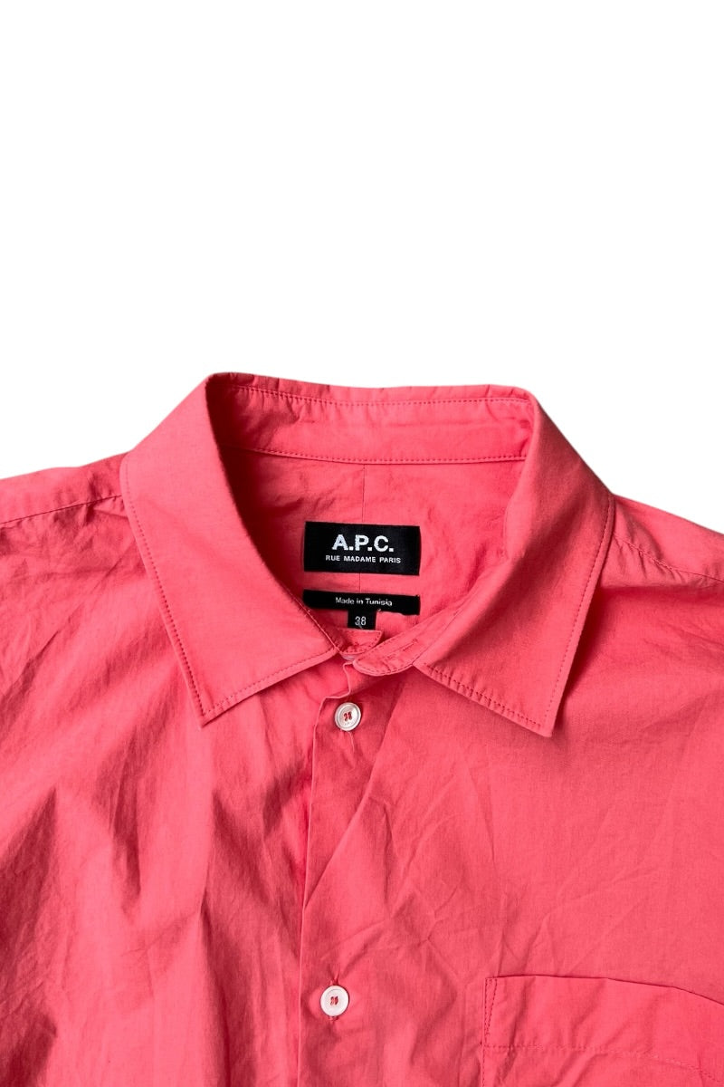 L/S CROPPED SHIRT / PINK [SIZE: 38 USED]