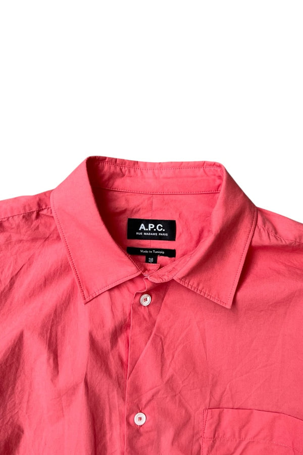 L/S CROPPED SHIRT / PINK [SIZE: 38 USED]
