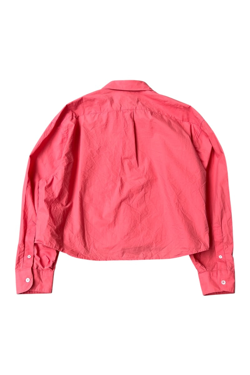 L/S CROPPED SHIRT / PINK [SIZE: 38 USED]