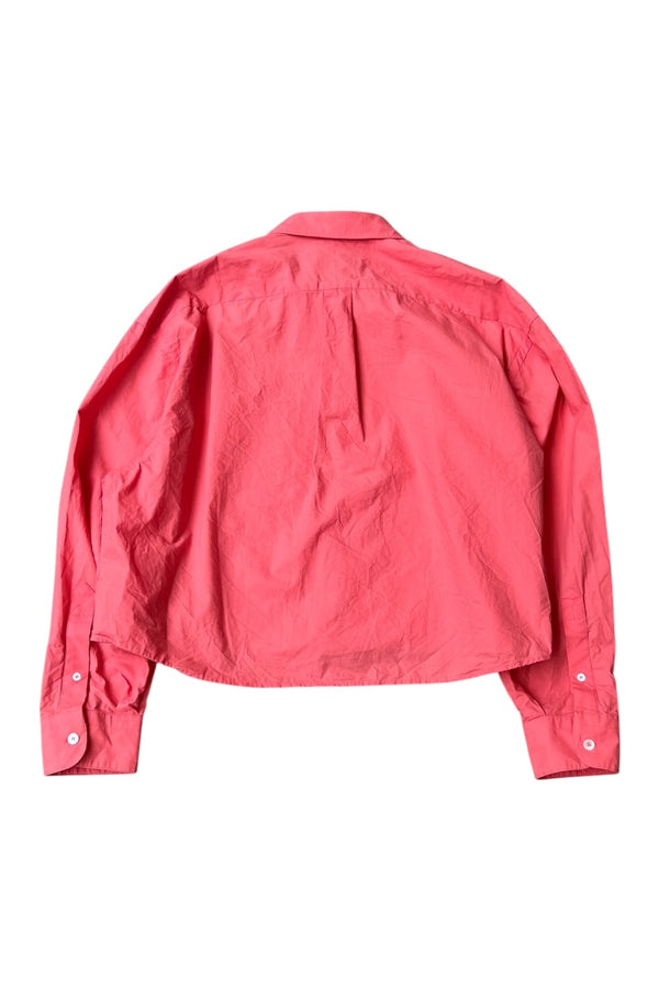 L/S CROPPED SHIRT / PINK [SIZE: 38 USED]