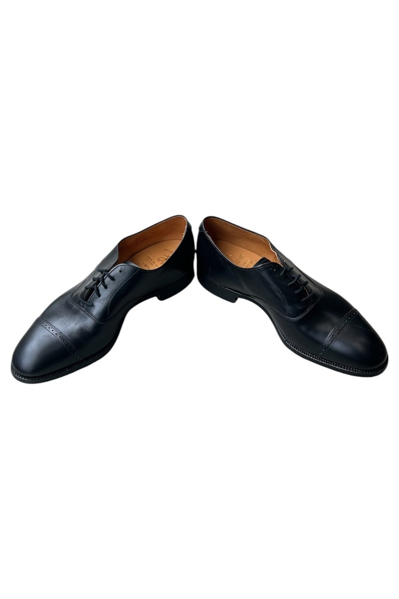 MADE IN ITALY DIAMANTE LEATHER LOAFERS / BLACK [SIZE: US9 (equivalent to 27cm) USED]