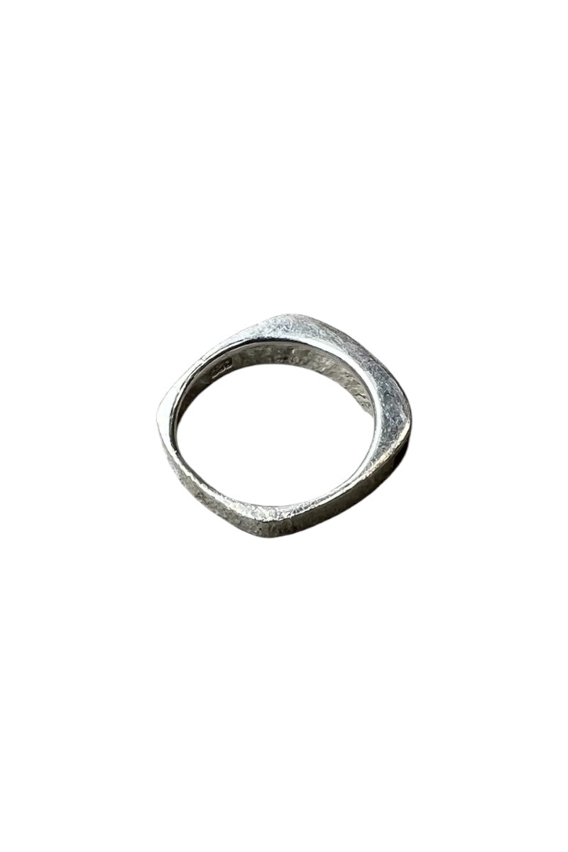 925 SILVER RING W/STONES / SILVER [SIZE: 14号相当 USED]