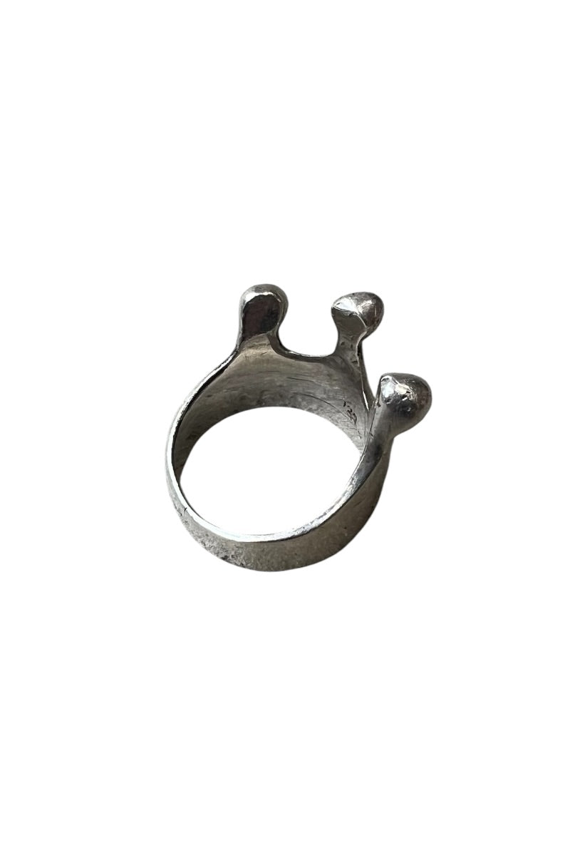 MADE IN MEXICO 925 SILVER MILK CROWN RING / SILVER [SIZE: 18号相当 USED]