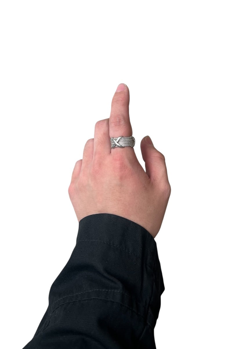 925 SILVER RING / SILVER [SIZE: 16号相当 USED]