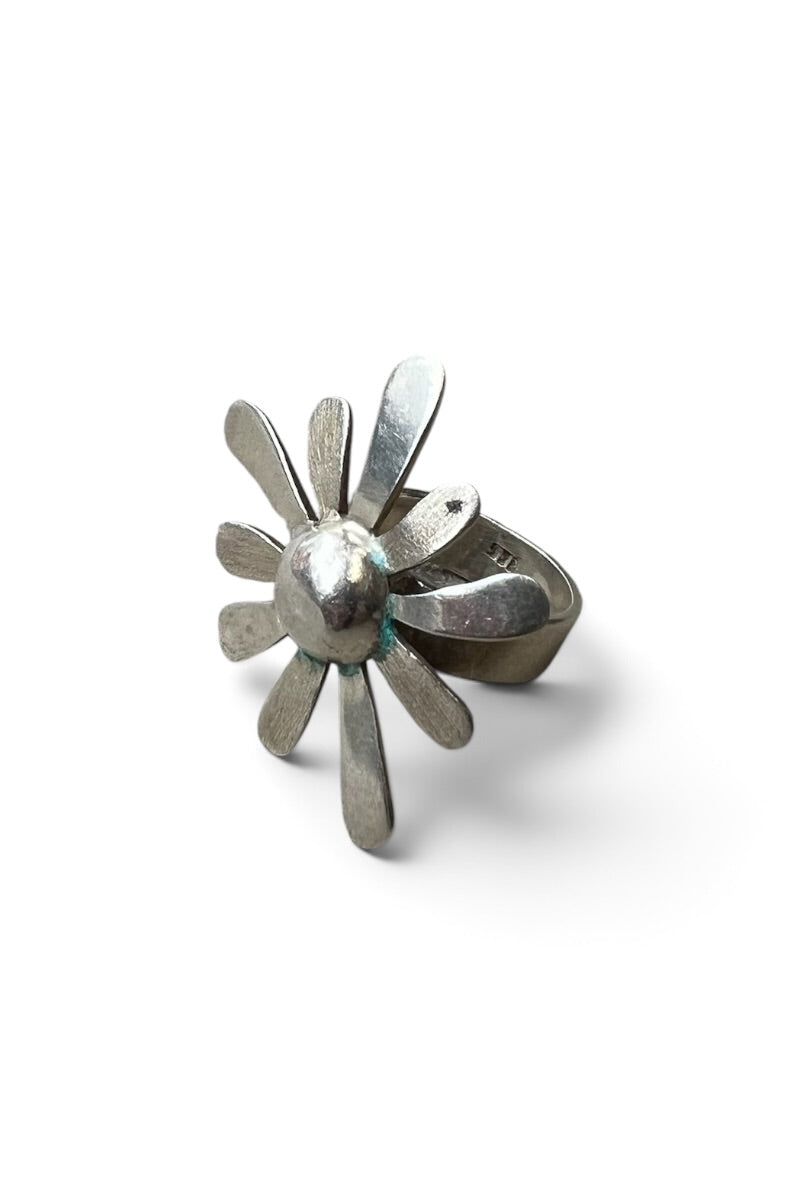 925 SILVER FLOWER RING / SILVER [SIZE: 12号相当 USED]