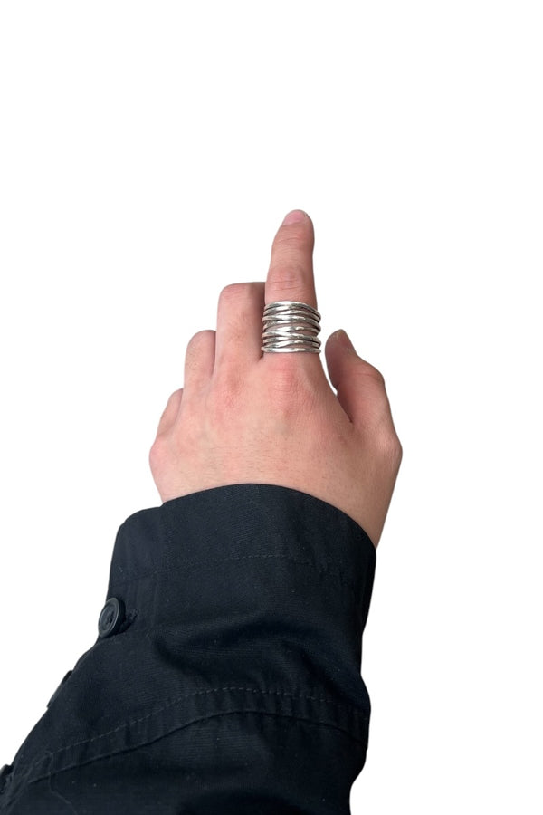 925 SILVER RING / SILVER [SIZE: 19号相当 USED]