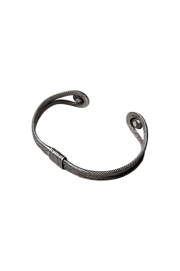 925 SILVER BANGLE W/MALACHITE / SILVER [SIZE: ONE SIZE USED]
