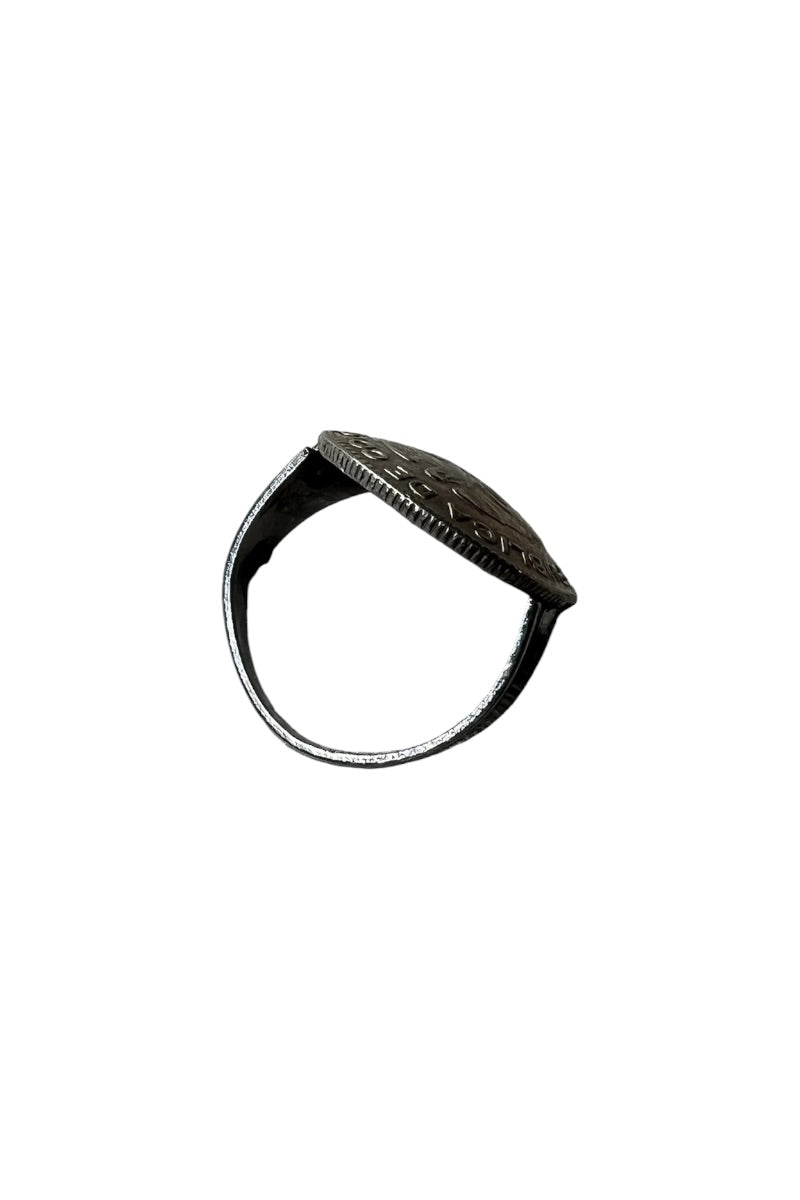 1959'S COLOMBIA SILVER COIN RING / SILVER [SIZE: 6号相当 USED]