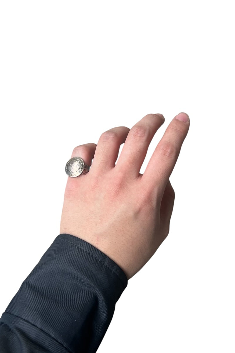 1959'S COLOMBIA SILVER COIN RING / SILVER [SIZE: 6号相当 USED]