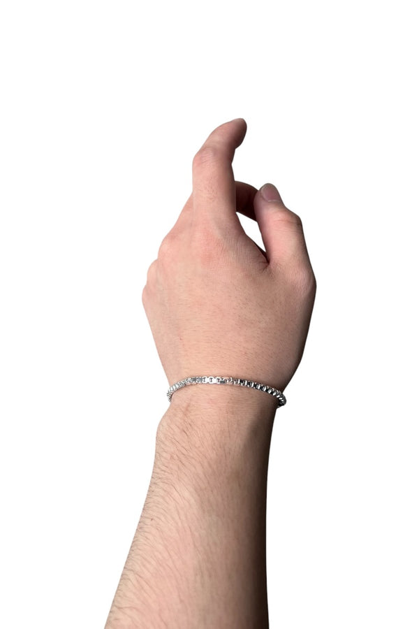 MADE IN ITALY VENETIAN LINK BRACELET / SILVER [SIZE: ONE SIZE USED]