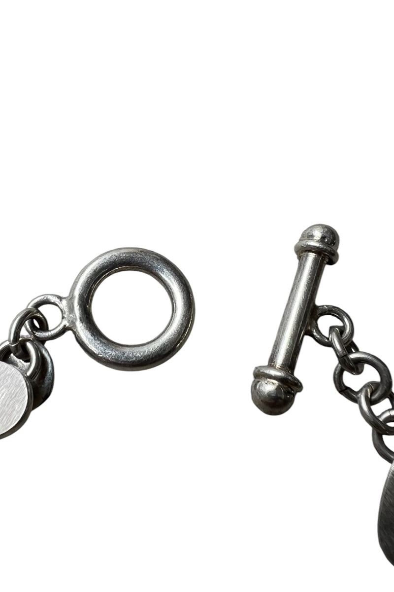 925 SILVER HEART T-BAR BRACELET / SILVER [SIZE: ONE SIZE USED]