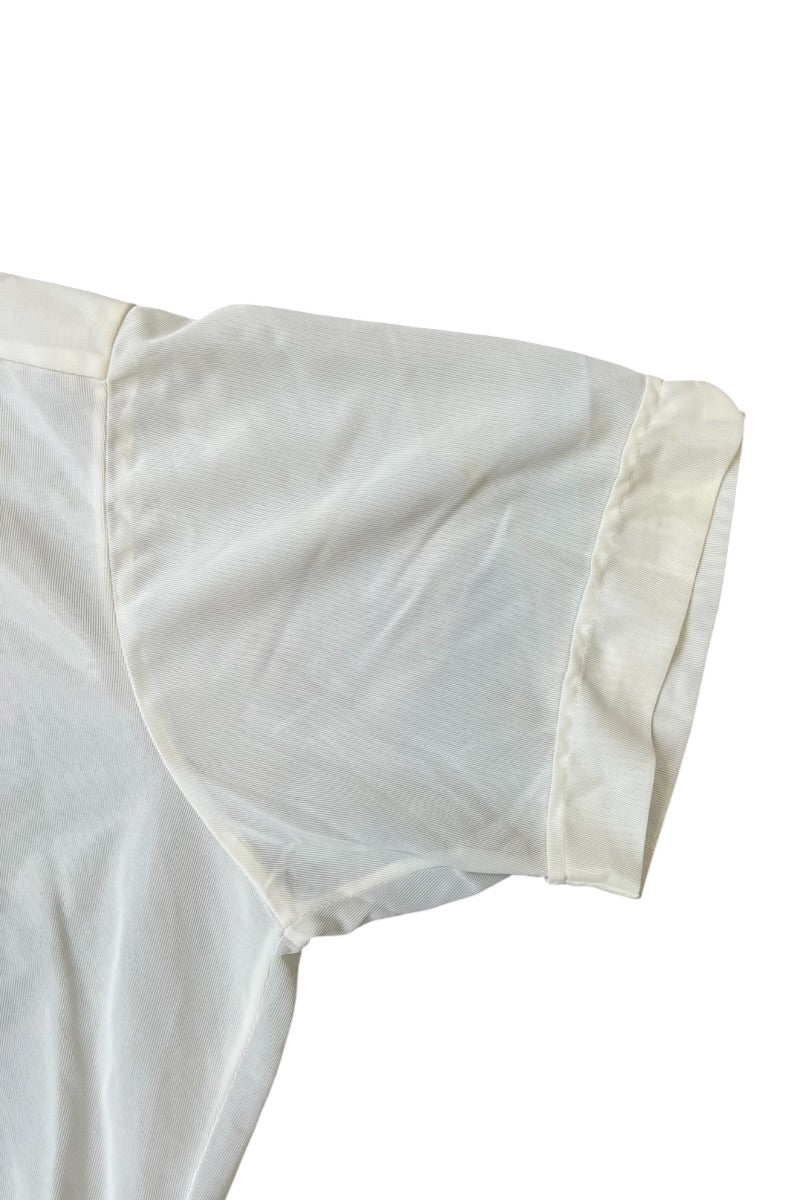 70'S NYLON S/S SHIRT / WHITE [SIZE: M USED]