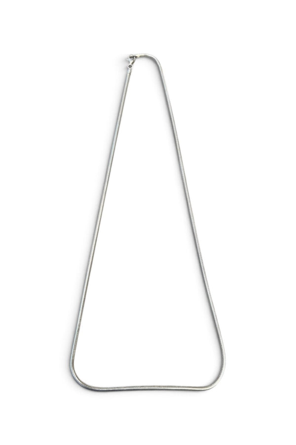 MADE IN ITALY 925 SILVER SNAKE CHAIN NECKLACE / SILVER [SIZE: ONE SIZE USED]