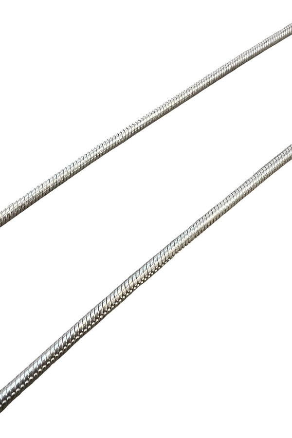 MADE IN ITALY 925 SILVER SNAKE CHAIN NECKLACE / SILVER [SIZE: ONE SIZE USED]