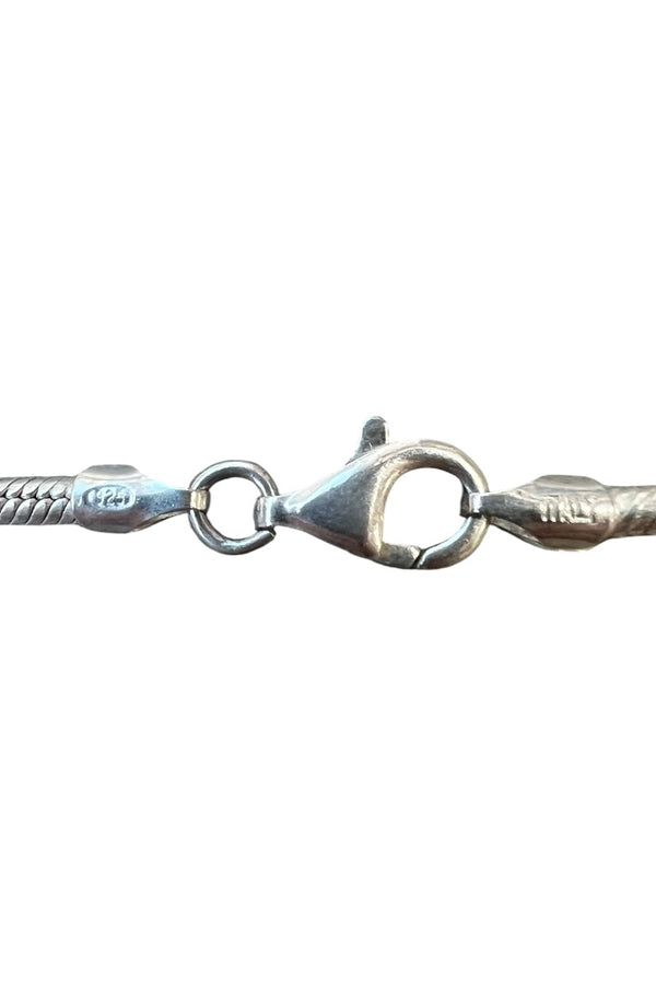 MADE IN ITALY 925 SILVER SNAKE CHAIN NECKLACE / SILVER [SIZE: ONE SIZE USED]