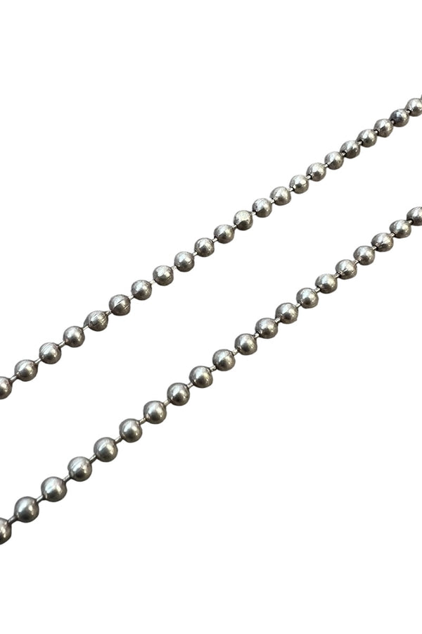 MADE IN ITALY BALL CHAIN NECKLACE / SILVER [SIZE: ONE SIZE USED]