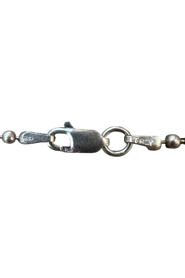 MADE IN ITALY BALL CHAIN NECKLACE / SILVER [SIZE: ONE SIZE USED]