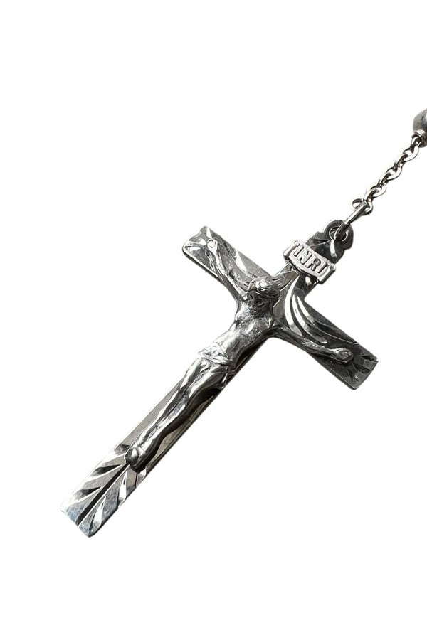 SILVER ROSARY NECKLACE / SILVER [SIZE: ONE SIZE USED]